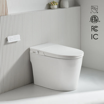 FORNO ACQUA Smart Bidet Toilet - Elite Bidet Wash, Auto Seat/Lid, Heated Seat AcquaSMART Dual Flush	 Dryer, Foot Sensor