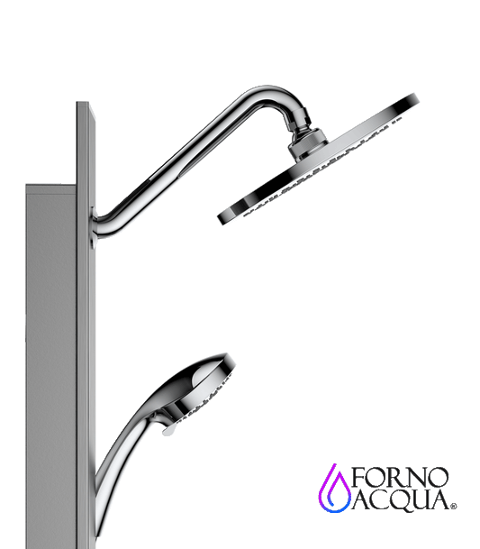 FORNO ACQUA Stainless Steel Shower Panel, 3 SensoTEMP LED Body Jets, 9 in. Rain Shower Head & 5-Function Handheld. 1.8GPM