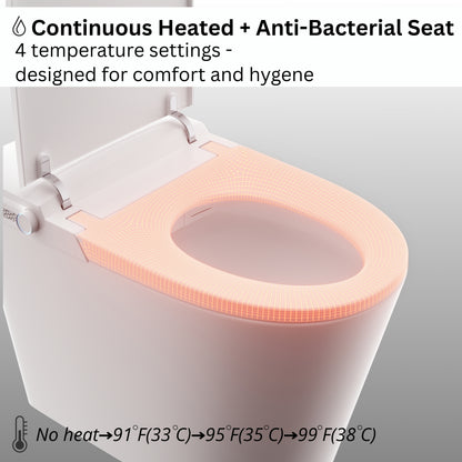 FORNO ACQUA Smart Toilet -Premium B	Auto Seat/Lid, Heated Seat AcquaSMART Dual Flush Foot Sensor
