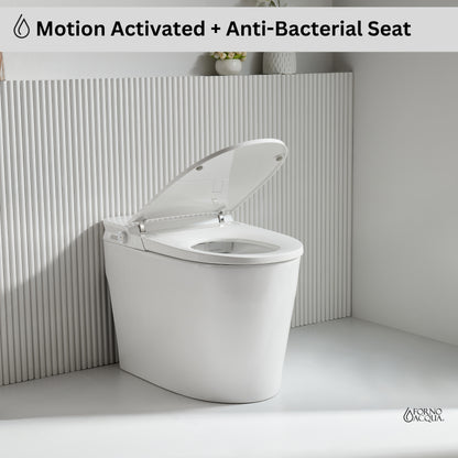 FORNO ACQUA Smart Toilet - Premium A	 Auto Seat/Lid, AcquaSMART Dual Flush, Foot Sensor