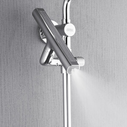 FORNO ACQUA AcquaFALL 9-in Shower Head, 5-Function Handheld & 3-Function Waterfall Body Jet. Polished Chrome, 2.5 GPM