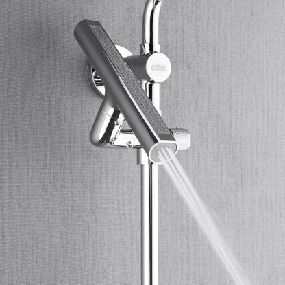 FORNO ACQUA AcquaFALL 9-in Shower Head, 5-Function Handheld & 3-Function Waterfall Body Jet. Polished Chrome, 2.5 GPM