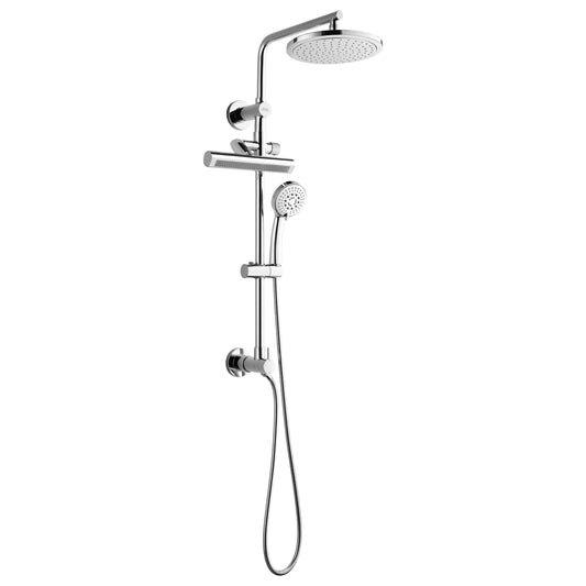 FORNO ACQUA AcquaFALL 9-in Shower Head, 5-Function Handheld & 3-Function Waterfall Body Jet. Polished Chrome, 1.8 GPM