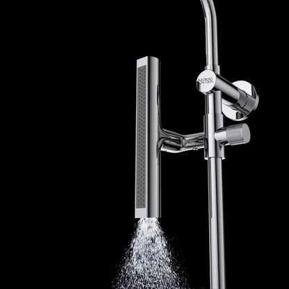FORNO ACQUA AcquaFALL 6-Function Shower Head, 5-Function Handheld & 3-Function Waterfall Body Jet. Polished Chrome, 1.8 GPM