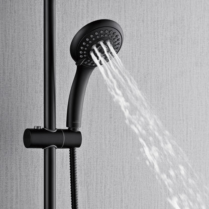 ACQUA FORNO AcquaFALL 6-Function Shower Head, 5-Function Handheld & 3-Function Waterfall Body Jet. Black, 2.5 GPM