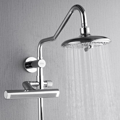 FORNO ACQUA AcquaFALL 6-Function Shower Head, 5-Function Handheld & 3-Function Waterfall Body Jet. Polished Chrome, 1.8 GPM