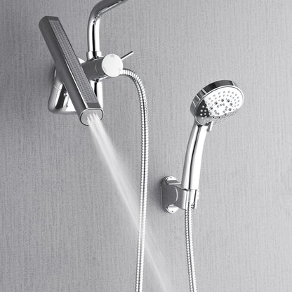 FORNO ACQUA AcquaFALL 9 in. Rainfall Head, 3-Function Waterfall Body Jet & 5-Function Handheld. Polished Chrome 1.8 GPM