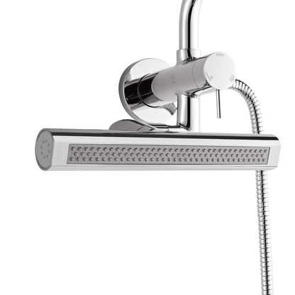 FORNO ACQUA AcquaFALL 9 in. Rainfall Head, 3-Function Waterfall Body Jet & 5-Function Handheld. Polished Chrome 1.8 GPM