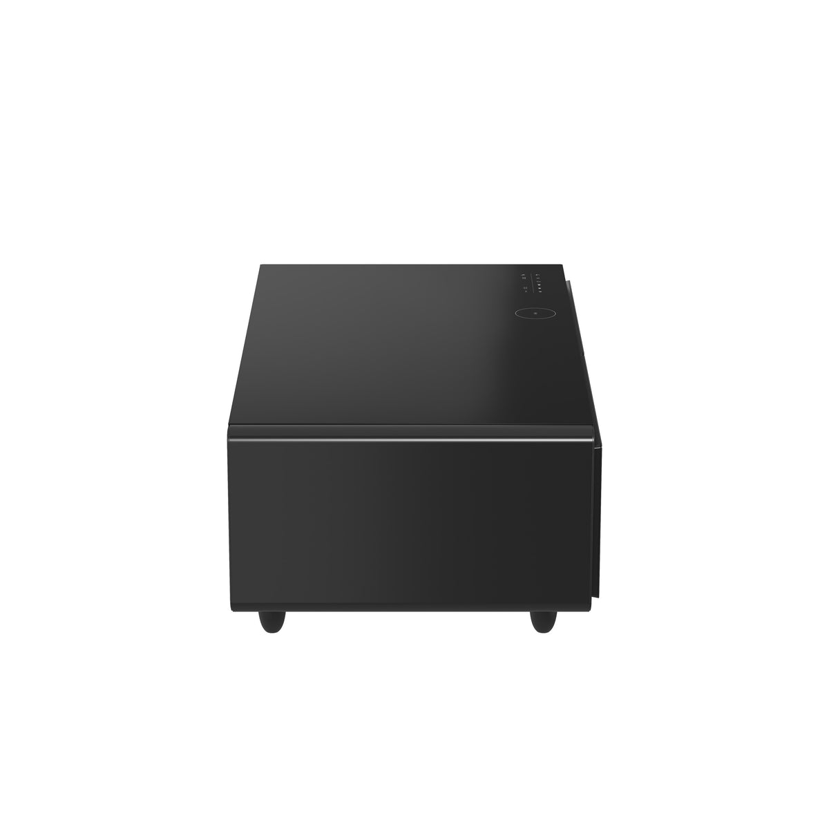 Forno Evoluto Tavolo 51-Inch Black Smart Coffee Table – Dual Refrigerator Drawers, Bluetooth 5.0 Audio, Wireless Charging & RGB Ambient Light