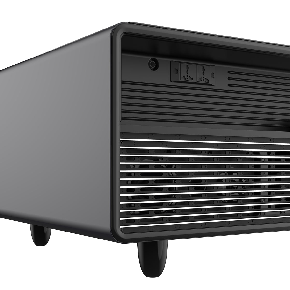 Forno Evoluto Tavolo 51-Inch Black Smart Coffee Table – Dual Refrigerator Drawers, Bluetooth 5.0 Audio, Wireless Charging & RGB Ambient Light