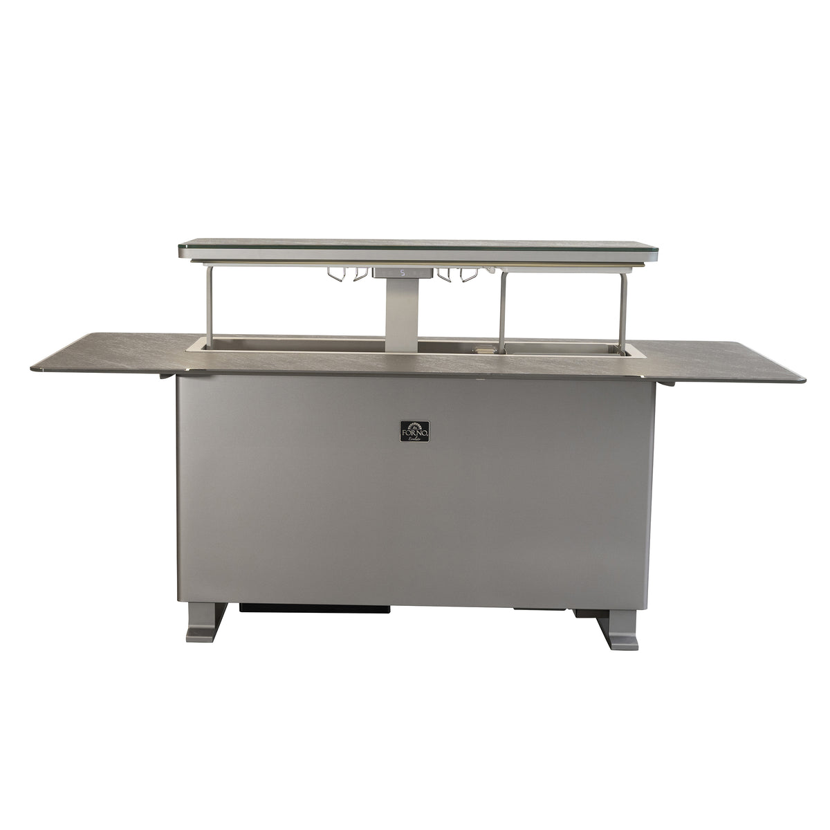 Elevato Smart Bar Table, Sandstone Black, 5.3 cu.ft fridge and freezer with Bluetooth control