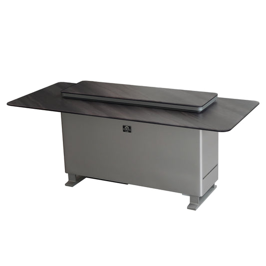 Elevato Smart Bar Table, Midnight Marble, 5.3 cu.ft fridge and freezer with Bluetooth control