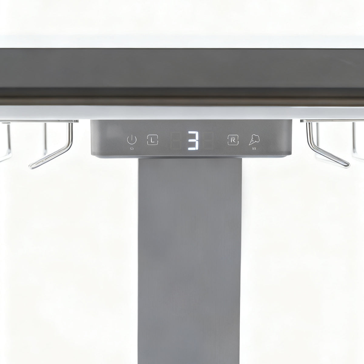 Cinetico Smart Dining Table in White, 5.3 cu.ft fridge and freezer with Bluetooth control