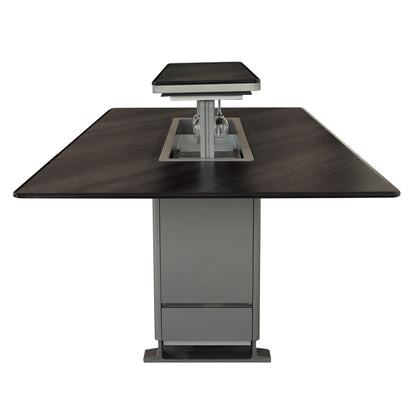 Cinetico Smart Dining Table, Midnight Marble, 5.3 cu.ft fridge and freezer with Bluetooth control