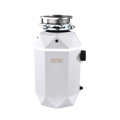 FORNO ACQUA BrightDIAMOND Moonstone 1HP Super Quiet Garbage Disposal Corded with Motion Sensor Cabinet Light & Pre-Wired Air Switch