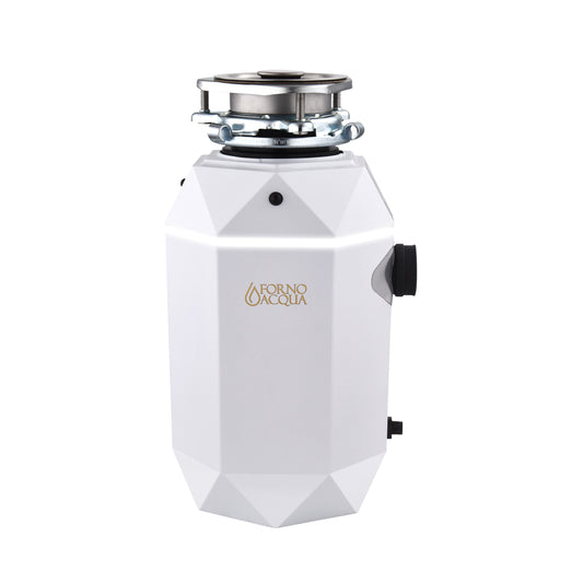 FORNO ACQUA BrightDIAMOND Moonstone 3/4HP Super Quiet Garbage Disposal Corded with Motion Sensor Cabinet Light & Pre-Wired Air Switch