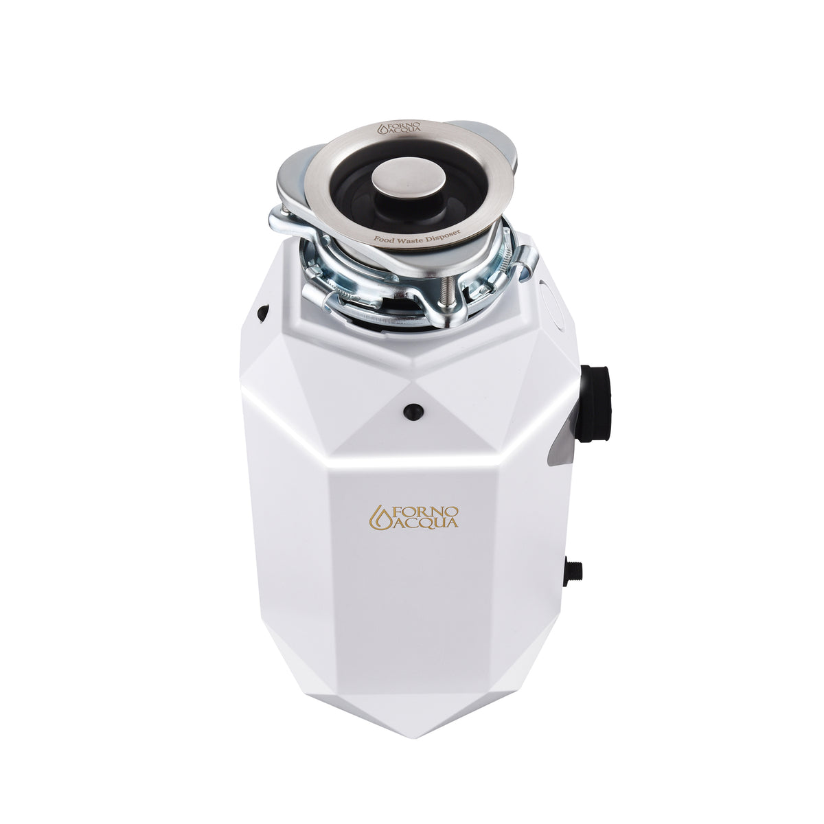 FORNO ACQUA BrightDIAMOND Moonstone 1HP Super Quiet Garbage Disposal Corded with Motion Sensor Cabinet Light & Pre-Wired Air Switch